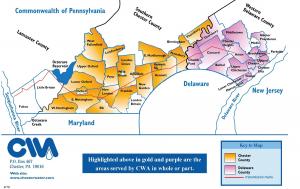 Chester Water Authority service area.