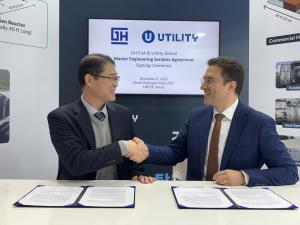 GH EnA CEO Ji-Hong Park and Utility CCO Dr. Vladimir Novak execute Master Engineering Services Agreement