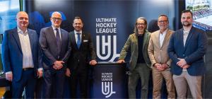 Kim Pedersen / IIHF Sport Director Viesturs Koziols / IIHF Council Member Raeto Raffainer / IIHF Council Member Markus Valier / ProOxy Founder & CEO Andreas Goebel / ProOxy Co-Founder / CCO Florian Mayer / Sport Manager 3x3 Photocredit: Ultimate Hockey//