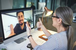 Counselor Meets with Detox Client via Telehealth