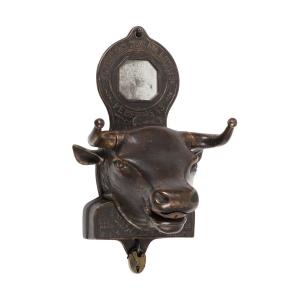 Canadian circa 1902 Worth-Martin coin-op cast iron bull’s head perfume dispenser (“Take the Bull by the Horns!”), made in Toronto by Sovereign Mfg. Co. Ltd. (CA$16,520).