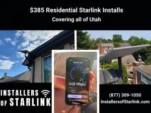 $385 Residential Starlink Installation Services in Utah - (877) 309-1050.