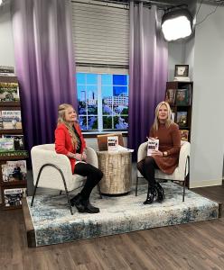 Shelby discussing her new book, Market Like a BOSS on a lifestyle TV show.