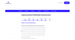 Partial view of the Improvement Potential Assessment survey page