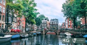 A view of Amsterdam canals as HLG explains why the Dutch capital is an attractive business destination.