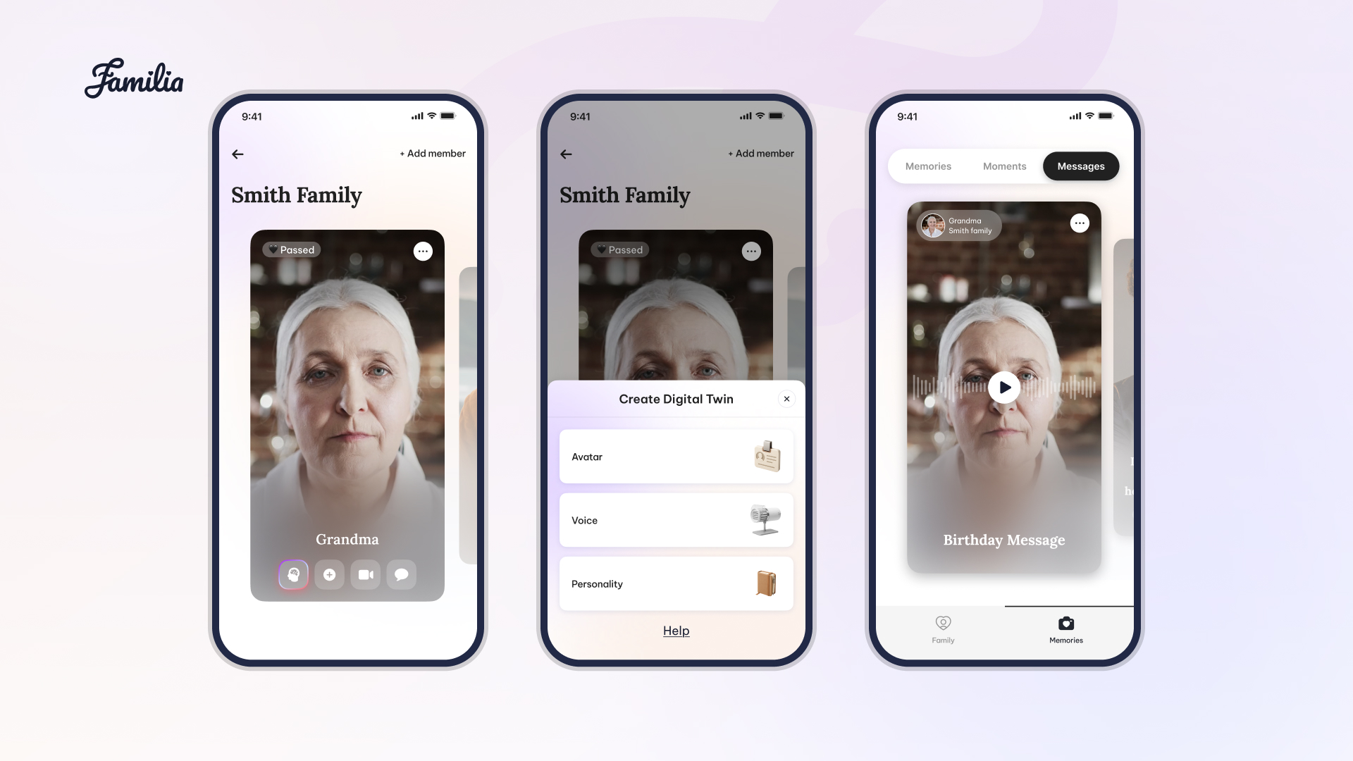 Familia.AI AI Family Digital Twin App