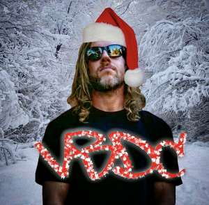 Seth Caro in a Santa Hat, lead singer of chart-topping Reggae band Venice Beach Dub Club (VBDC)