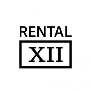 RENTAL12 logo in black on white background