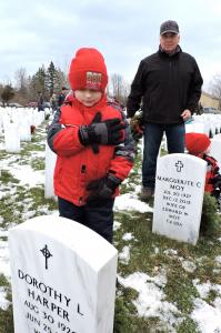 Wreaths Across America Ceremony at NYS Veterans Cemetery -- Finger Lakes. Photo Credit: Charles Harrington.