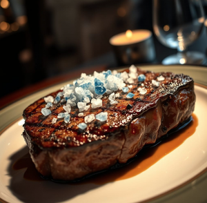 Persian Blue Salt on beef fillet