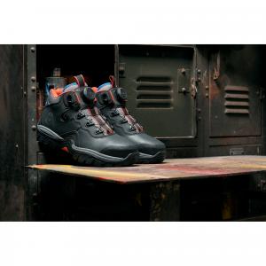 DC Work Crew Safety Work Boots with BOA Fit System Lacing System in an industrial setting