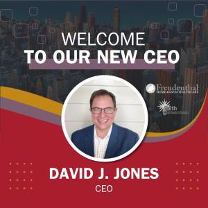 Professional headshot of David J. Jones, newly named CEO of Sacred Heart, parent company of Faith and Freudenthal Home Health & Hospice.