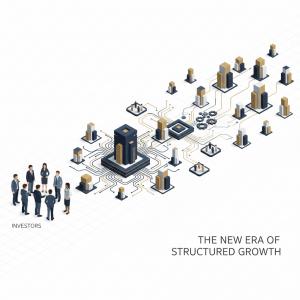 Illustration of an execution-first business ecosystem where a central operating platform deploys teams and systems to scale multiple portfolio companies under a holding structure.