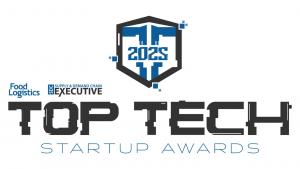 This is the logo of the 2025 Top Tech Start Up Award by the publications Food Logistics and Supply & Demand Chain Executive