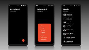 Springboard with shortcuts
