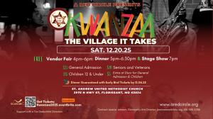 "Kwanzaa: The Village it Takes!" Community Celebration Event Flyer