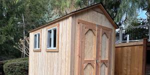 Small wooden garden sheds,