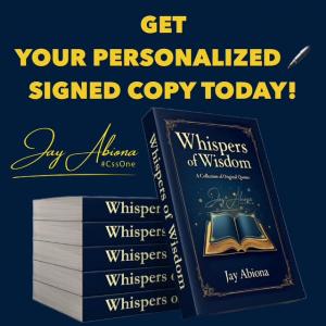 Get your personalized/signed copy of "Whispers of Wisdom" today!