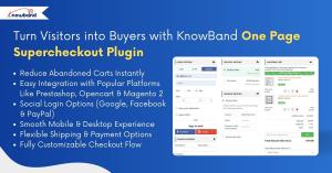 Knowband’s One Page Checkout Module showing a streamlined checkout page with combined shipping and payment details, dynamic cart summary, multiple payment options and mobile-friendly design
