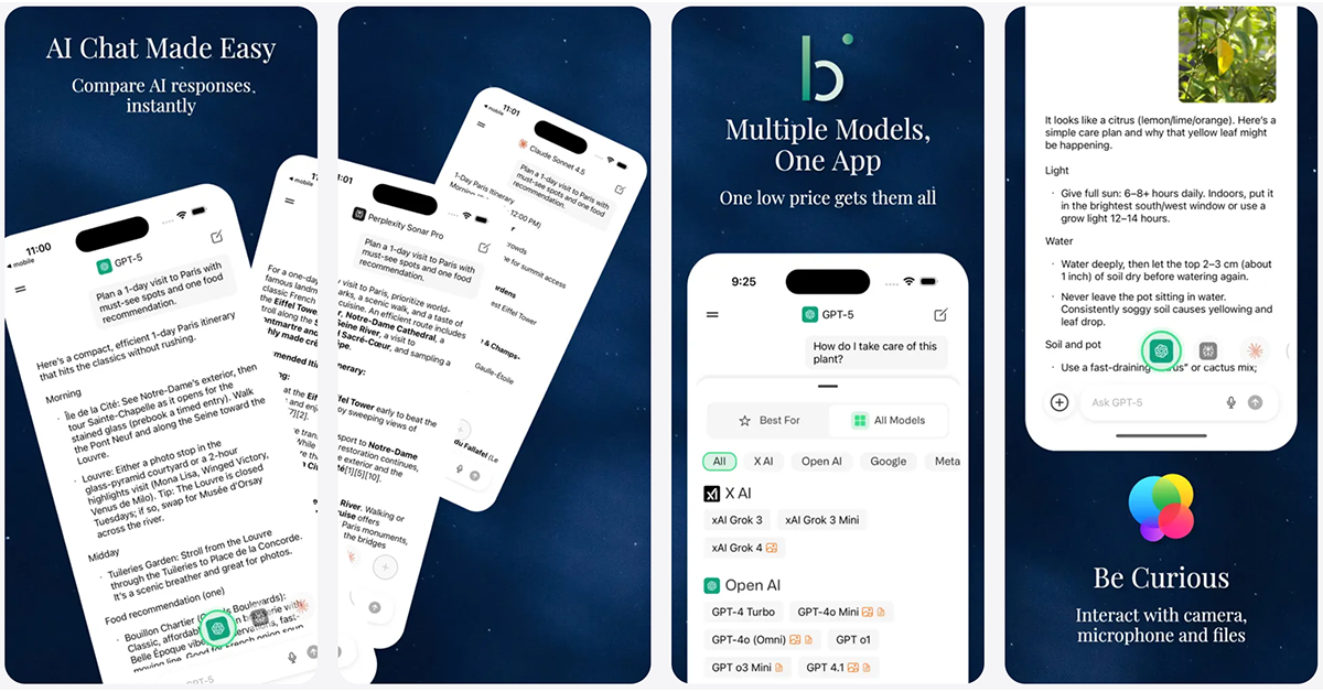 Backplain Application Screenshots