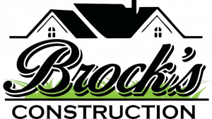 Logo for Brock's Construction & Roofing, showing an outline of a roof.