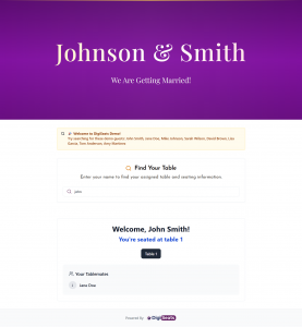 QR Code Seating Chart by DigiSeats