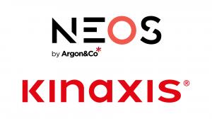 NEOS by Argon & Co and Kinaxis logos with a short paragraph announcing an expanded partnership