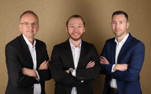 The Spargold Founding Team (L-R): Helge Ippensen (CLO), Julien Scholz (CTO) and Nils Gregersen (CEO).