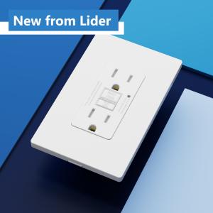 Lider Electric self-testing GFCI outlets are available in variant colors