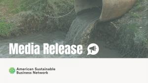 ASBN media release image showing dirty water runoff into body of water