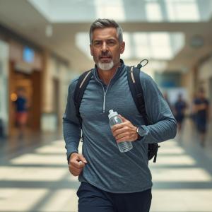 Man walking in a mall