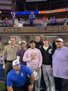 Unity Seats recipients with football legend Rob Gronkowski at the Bucked Up LA Bowl 2025