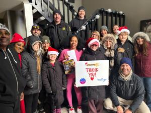 Volunteers gather in Flint, Michigan to give out gifts to deserving families