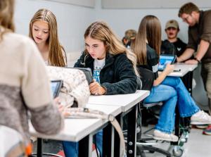 Student using Movie Games