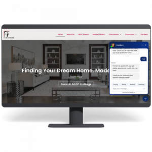 Realty AI modern chatbot interface on desktop computer.
