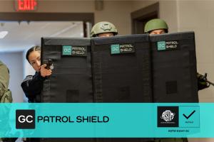 Female and Male LEOs using GC Patrol Shields for an active shooter event