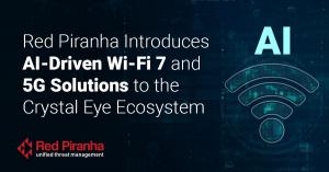 Banner with text - Red Piranha Introduces AI-Driven Wi-Fi 7 and 5G Solutions to the Crystal Eye Ecosystem