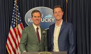 Sean Henry with Governor Andy Beshear announcing $40M+ investment into Kentucky