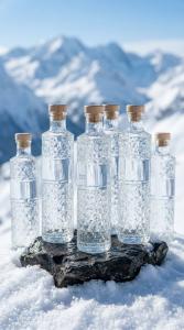 Natural spring water in glass bottles by DIVINE WATER