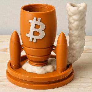 Bitcoin Rocket Dice Tower & Can Holder