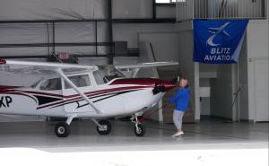 Blitz Aviation's Staff Member Pulling Cessna 172XP