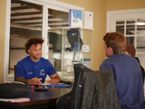 Student consultation at Blitz Aviation