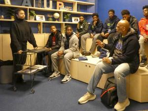 April 2024 IYLP all-male cohort meeting with AUP admissions