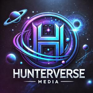 Hunterverse Media logo for independent music and multimedia storytelling projects.