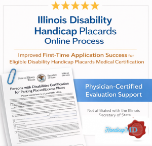 illinois handicap disability parking permit placards evaluations online