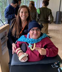 Sharon Joy with Raz Rutman, the first ever quadraplegic tour guide in the world, based in Israel