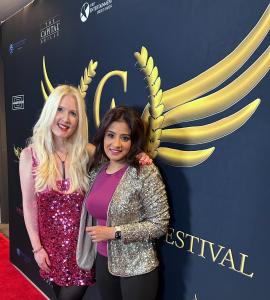 Festival Strategist, Dr. Rebekah Louisa Smith with Dir and Exec Producer, Nivi Jaswal-Wirtjes