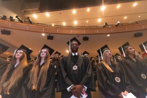 Oklahoma City Community College graduates at commencement.