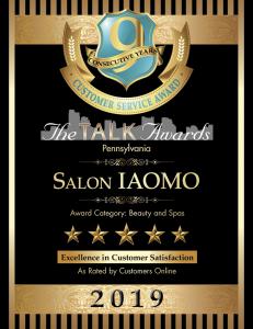 Salon IAOMO wins 9th straight Talk Award for High Customer Satisfaction Ratings