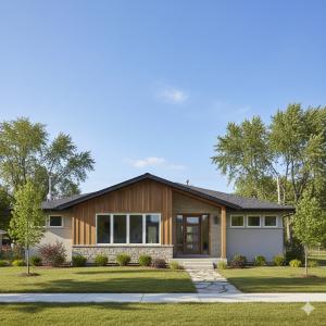 Modern single-family home commonly purchased by first-time homebuyers in Wisconsin using FHA or conventional financing.